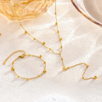 18K Gold Plated Golden Elegance Statement Jewelry Set