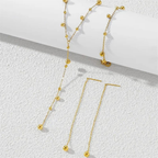 18K Gold Plated Golden Elegance Statement Jewelry Set