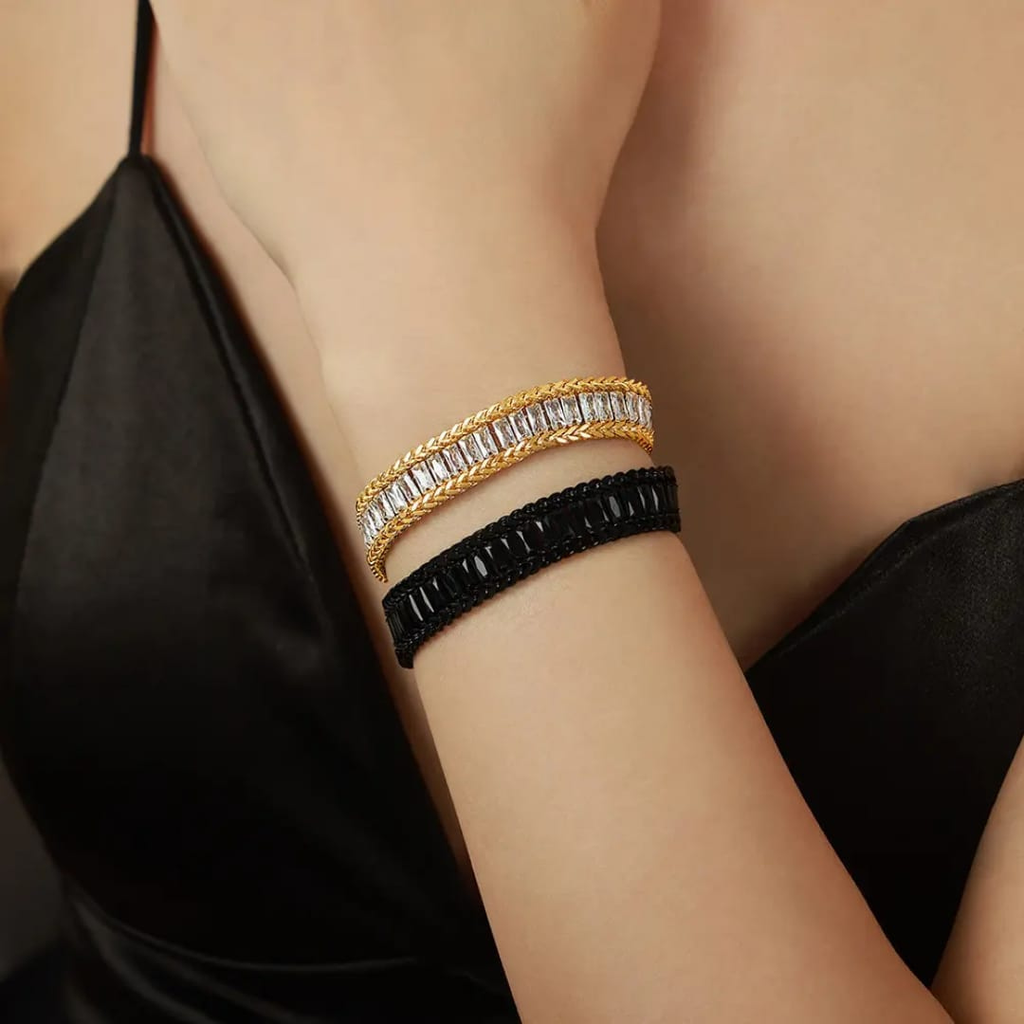 18K Gold Plated Zircon Luxe Bracelet