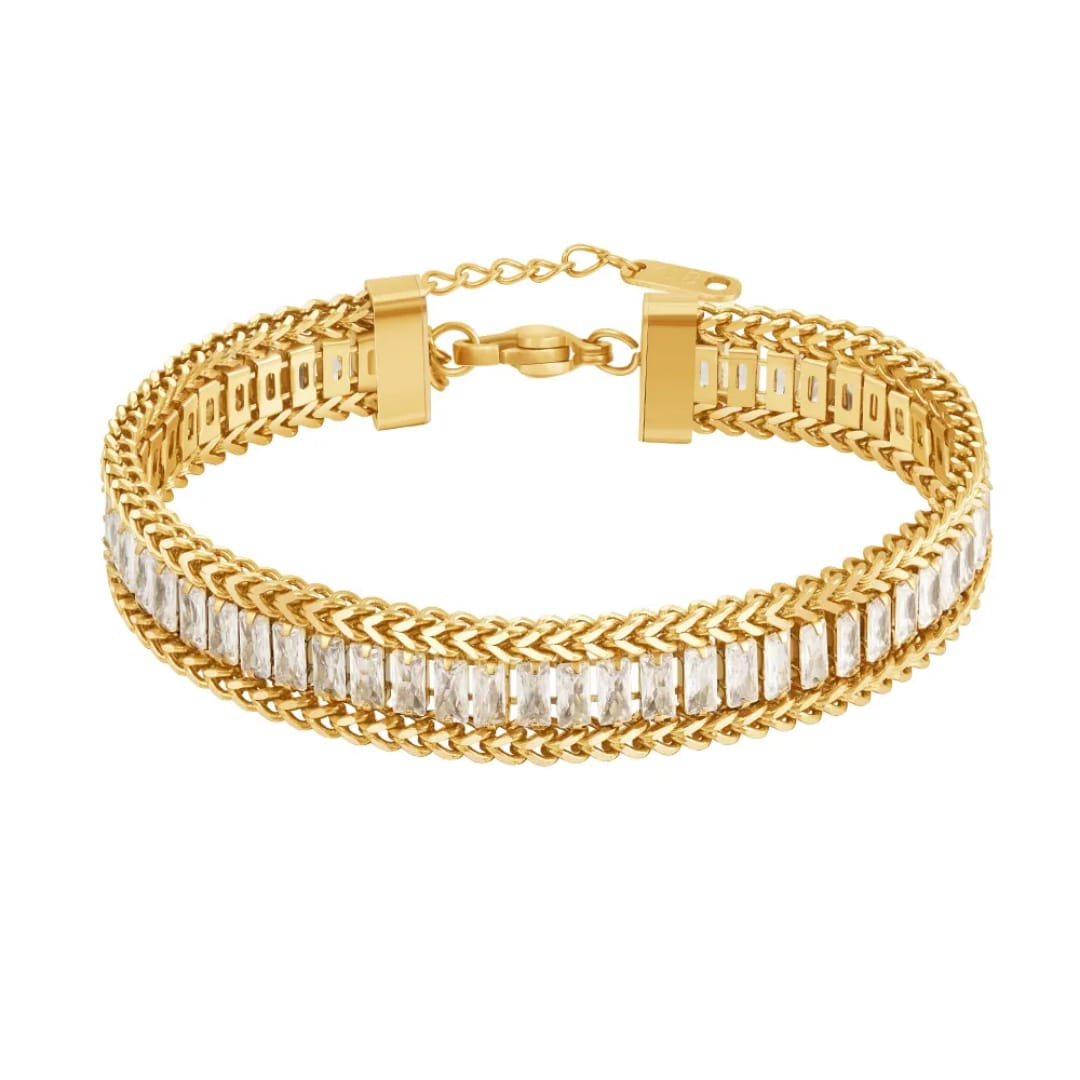 18K Gold Plated Zircon Luxe Bracelet