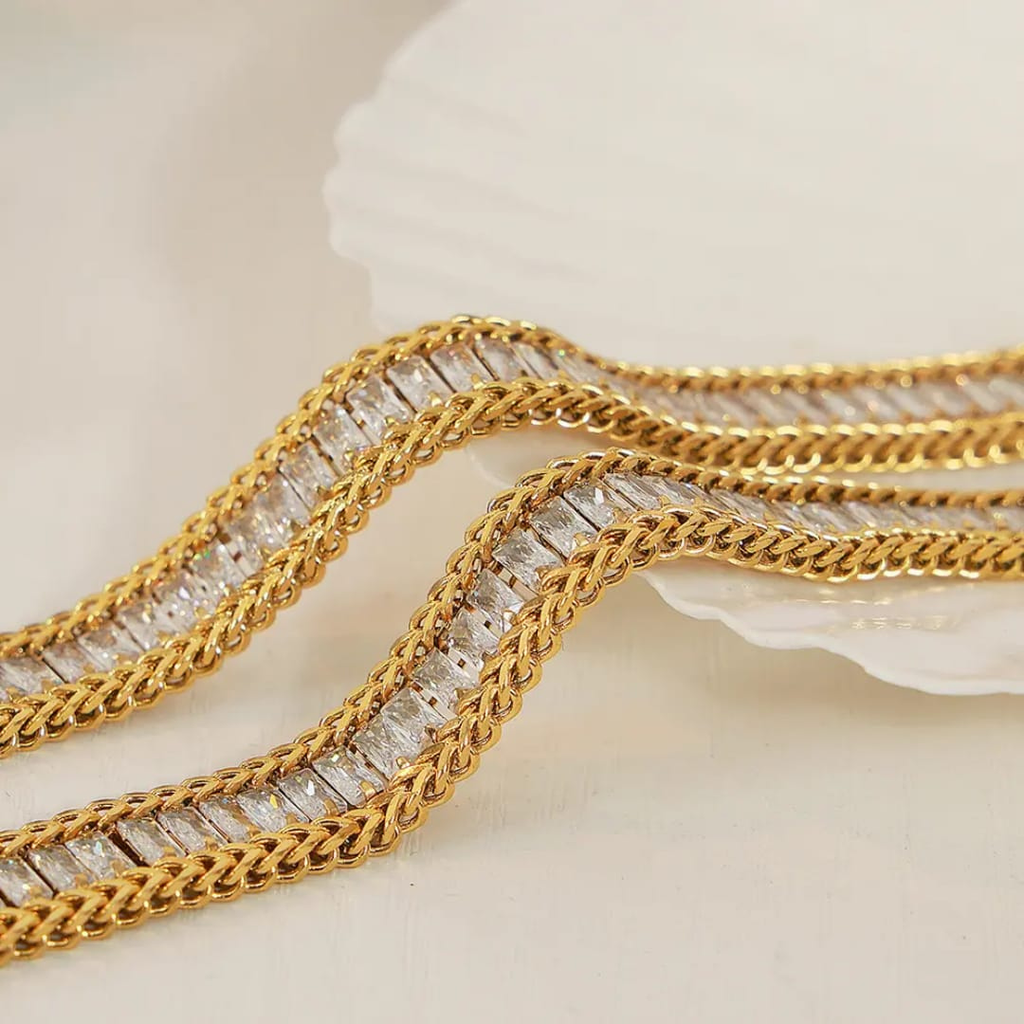18K Gold Plated Zircon Luxe Bracelet