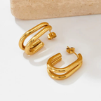 High Shine 18K Gold Plated Earrings