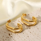 High Shine 18K Gold Plated Earrings
