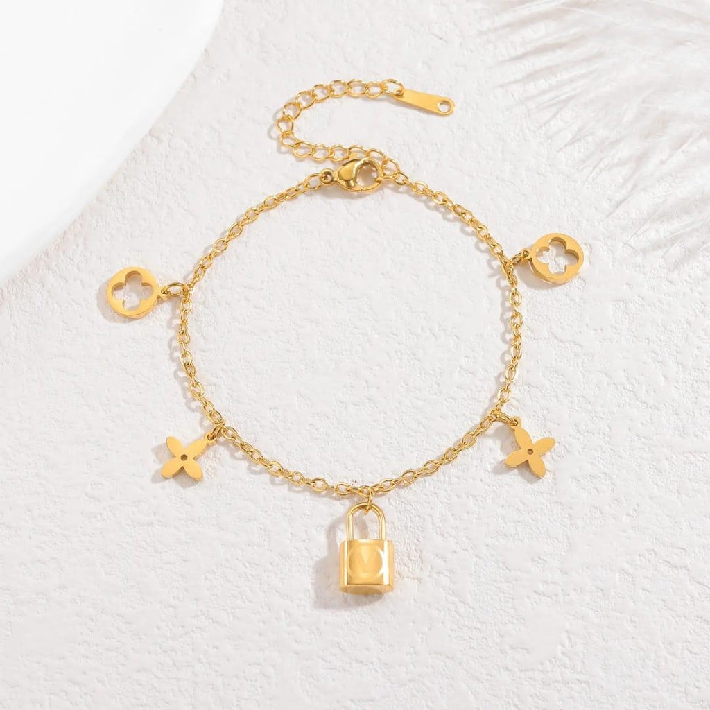 18K Gold Plated Golden Charm Bracelet