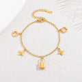 18K Gold Plated Golden Charm Bracelet