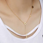 18K Gold Plated Love Charm Pendant Necklace