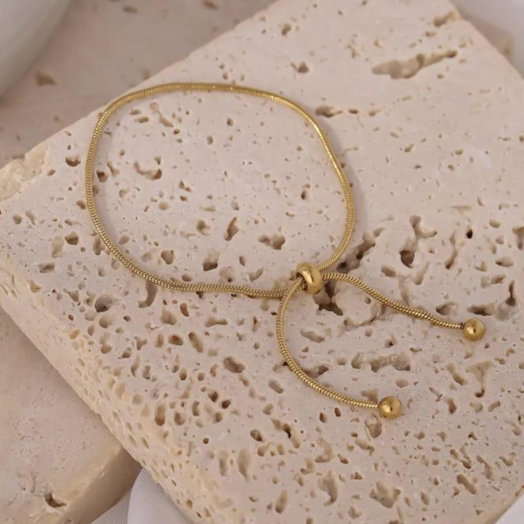 18K Gold Plated Golden Grace Adjustable Snake Chain Bracelet