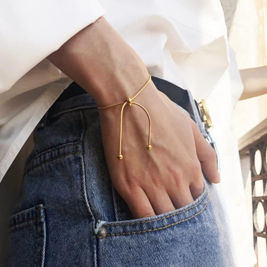 18K Gold Plated Golden Grace Adjustable Snake Chain Bracelet