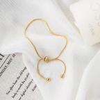 18K Gold Plated Golden Grace Adjustable Snake Chain Bracelet