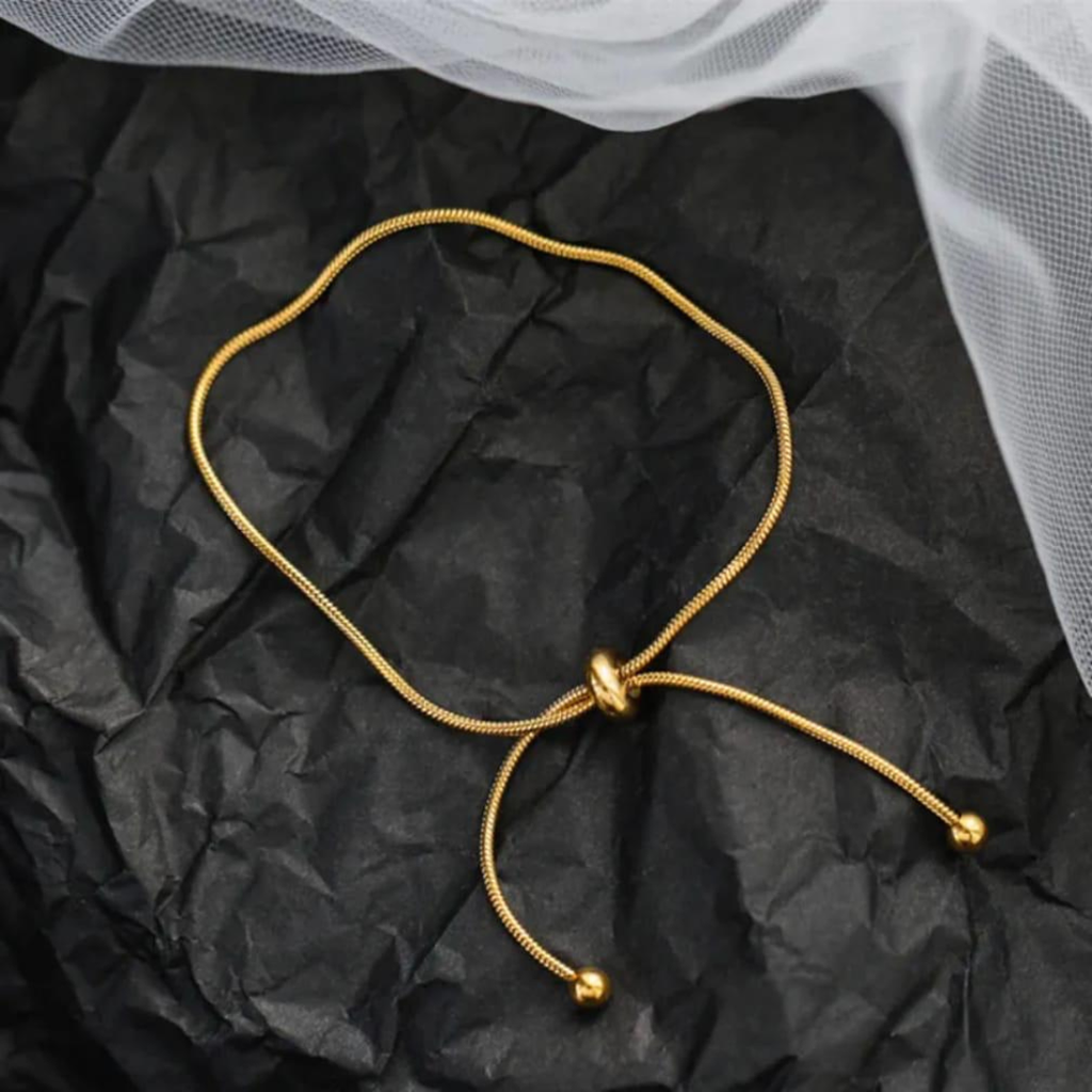 18K Gold Plated Golden Grace Adjustable Snake Chain Bracelet