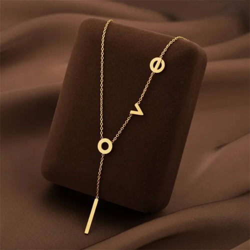 18K Gold Plated Love Charm Pendant Necklace