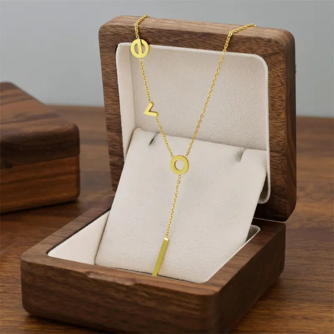 18K Gold Plated Love Charm Pendant Necklace