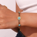Oceanic Bliss 18K Gold Plated Chain Bracelet – Adjustable Luxury Jewelry for Women