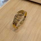 Radiance 18K Gold Plated Cuff Bracelet –  Sculptural Hammered Bracelet for Women