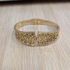 Radiance 18K Gold Plated Cuff Bracelet –  Sculptural Hammered Bracelet for Women