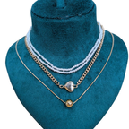 Infinity 18K Gold Plated Layered Necklace – Multi-Strand Pendant Necklace for Women