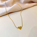 Moonlit Heart 18K Gold Plated Necklace