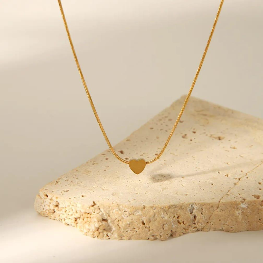 Moonlit Heart 18K Gold Plated Necklace