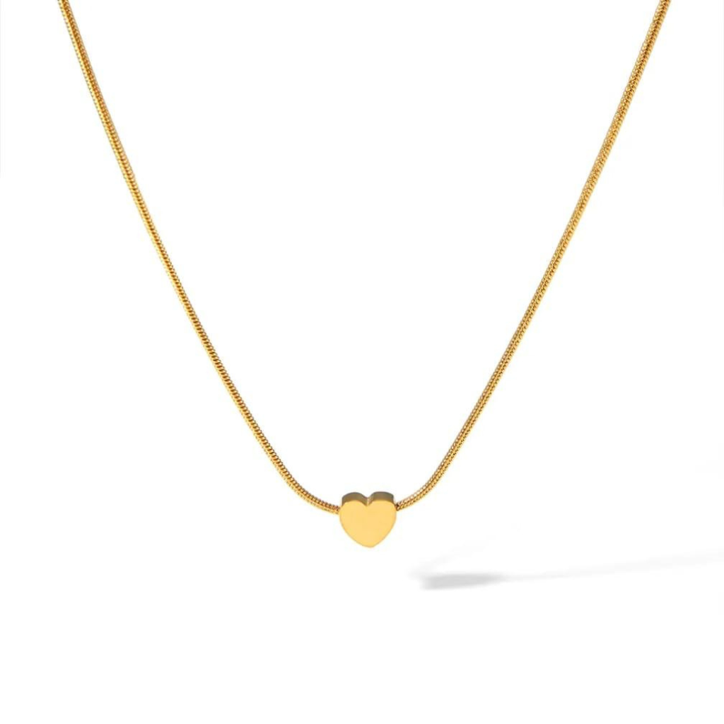 Moonlit Heart 18K Gold Plated Necklace