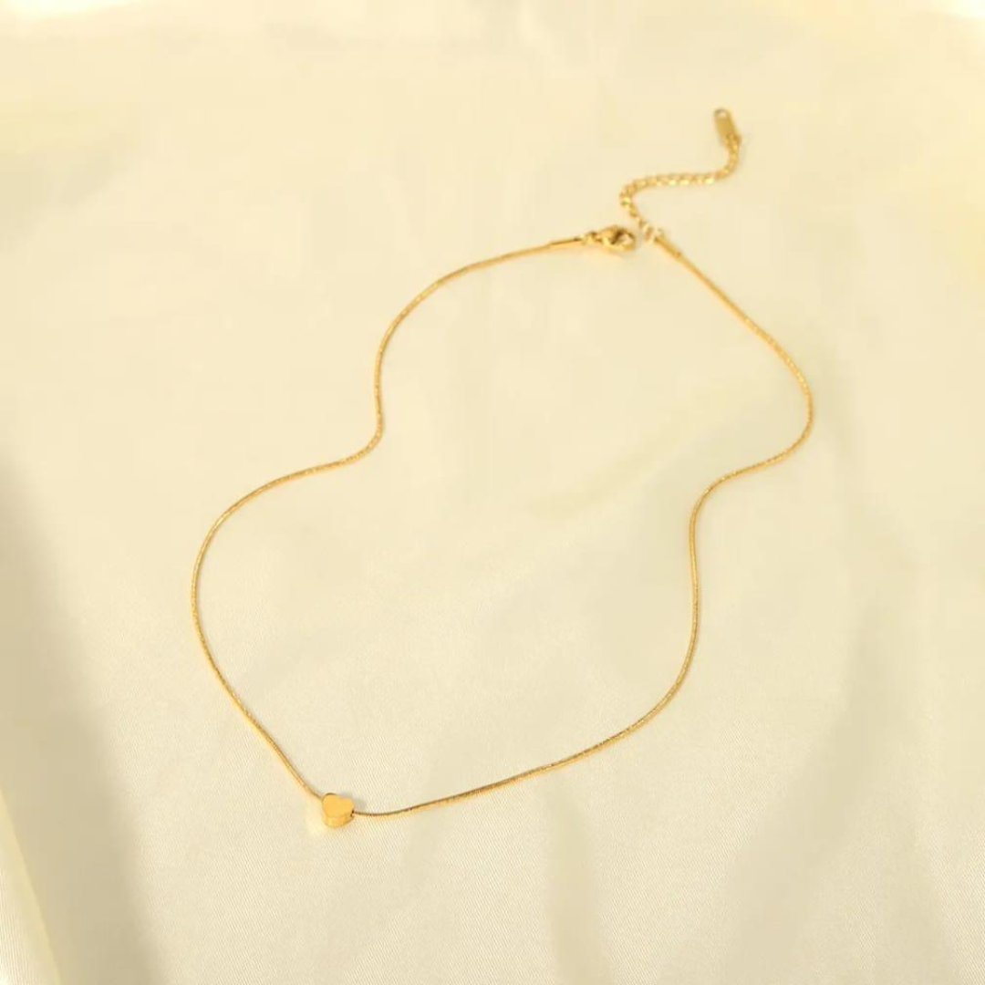 Moonlit Heart 18K Gold Plated Necklace