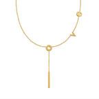18K Gold Plated Love Charm Pendant Necklace