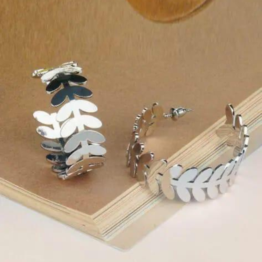 Auric Circle 18K Gold & Silver Plated Hoop Earrings