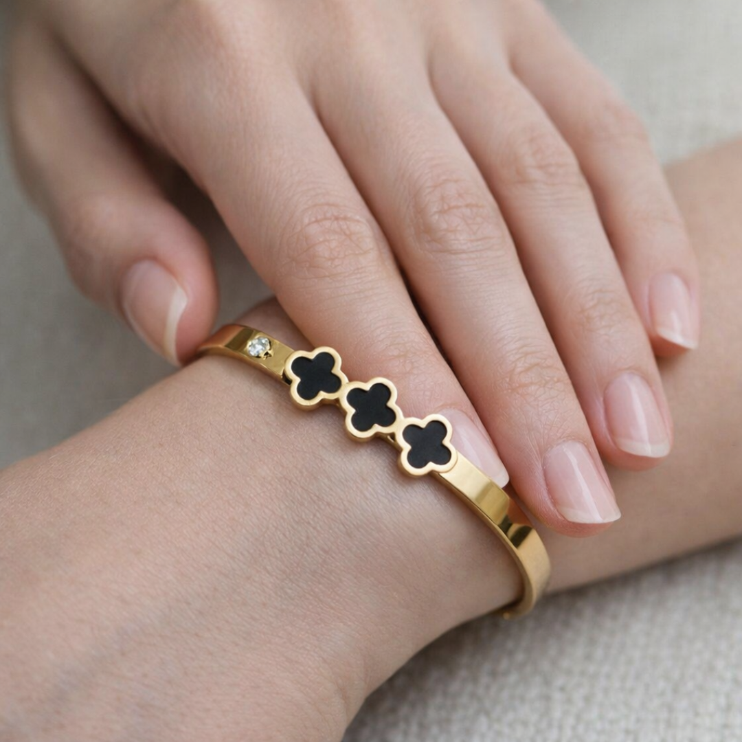 18K Gold Plated Night Bloom Bracelet – Luxury Accent Jewelry for Women