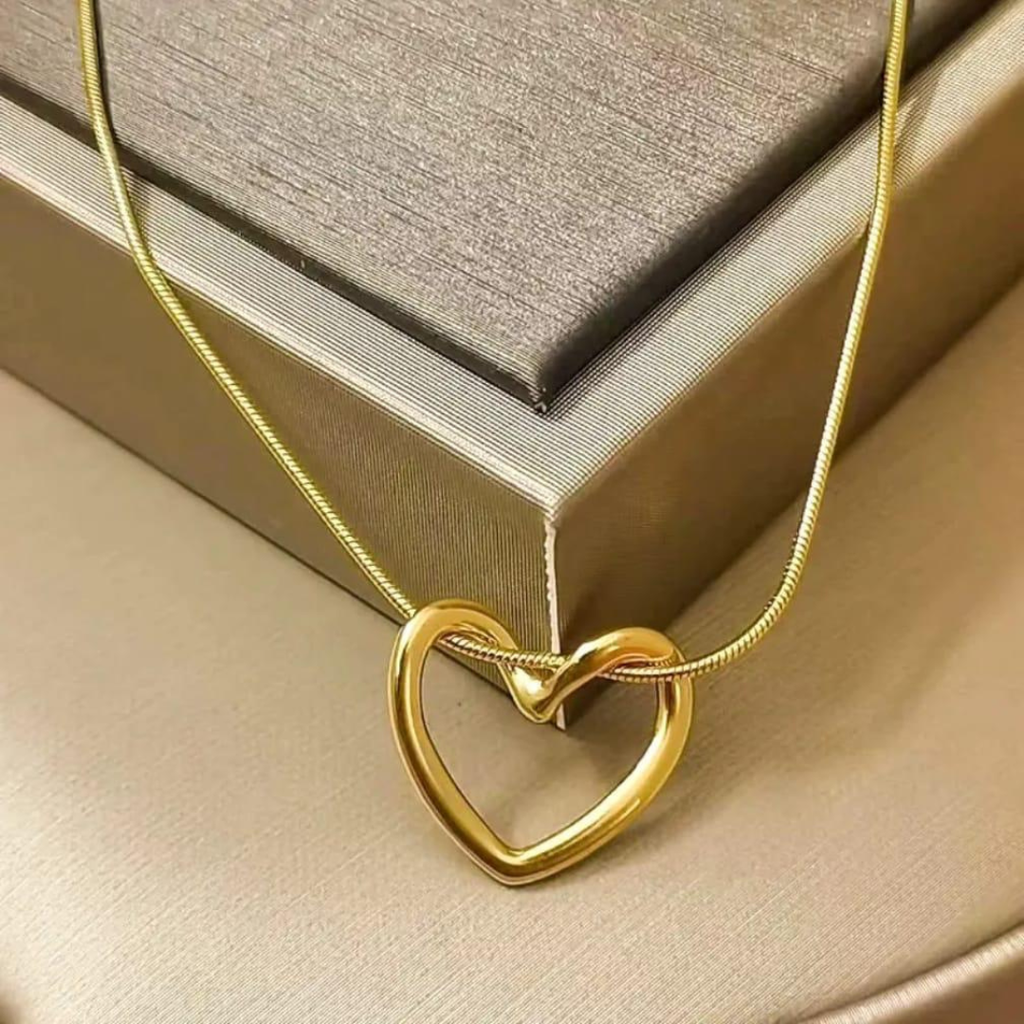 Eternal 18 K Gold Plated Heart Shaped Pendant Necklace