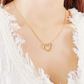 Eternal 18 K Gold Plated Heart Shaped Pendant Necklace