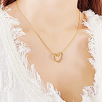 Eternal 18 K Gold Plated Heart Shaped Pendant Necklace