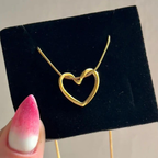 Eternal 18 K Gold Plated Heart Shaped Pendant Necklace