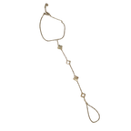 Seraphina Statement 18k Gold Plated Bracelet with Chain Ring
