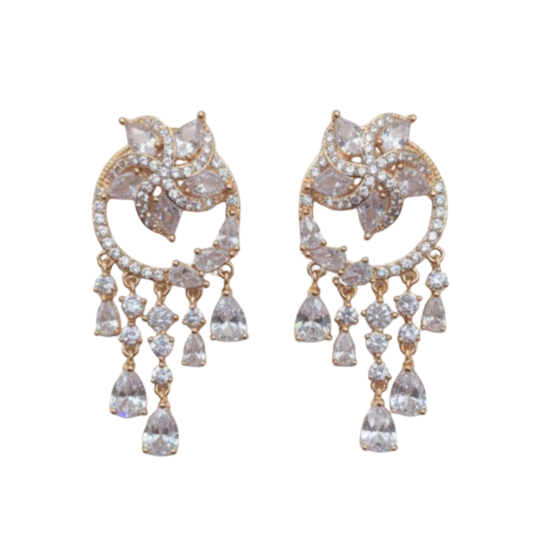 Solene Shimmer Dangle Earrings Party Wear