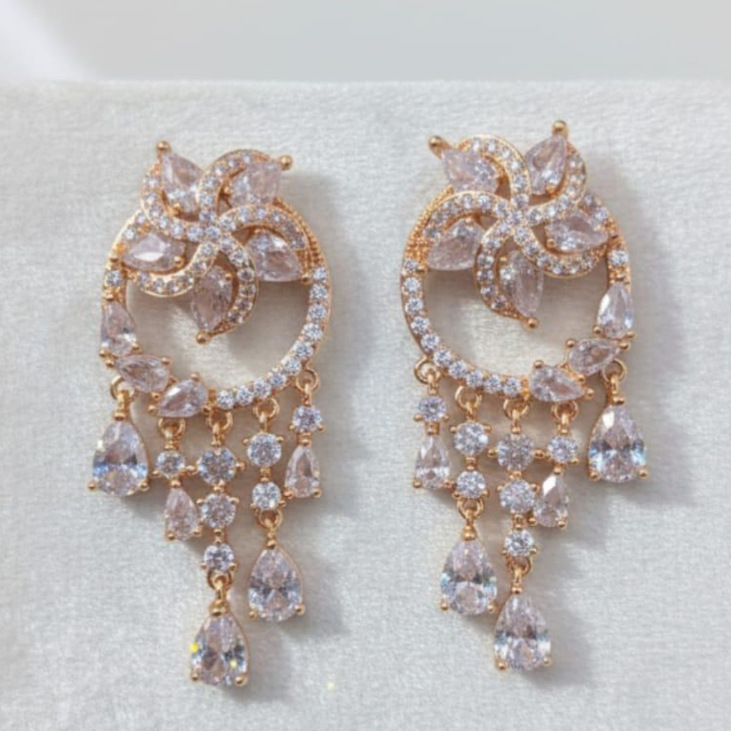 Solene Shimmer Dangle Earrings Party Wear
