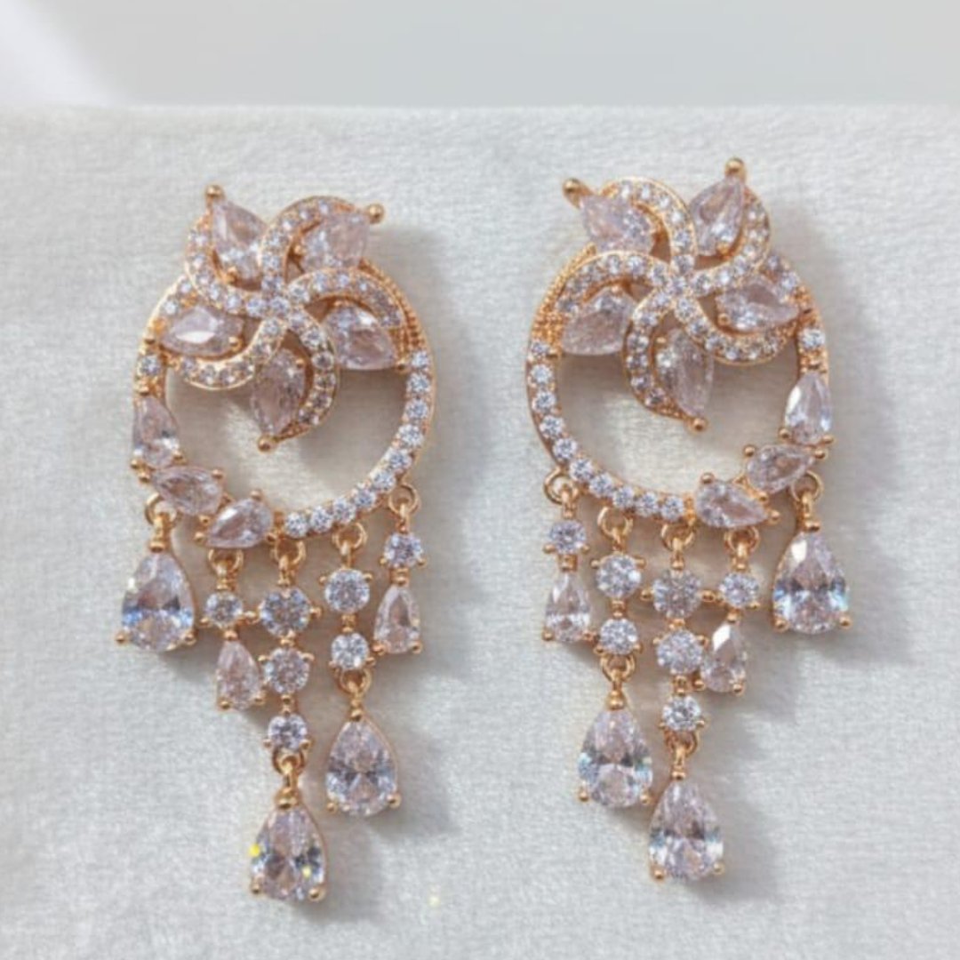 Solene Shimmer Dangle Earrings Party Wear