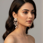 Solene Shimmer Dangle Earrings Party Wear