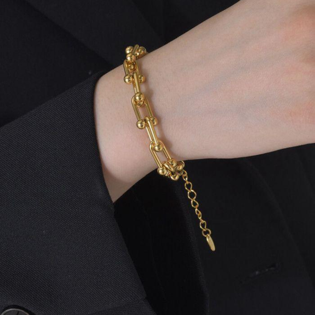 Orlina 18K Gold Plated Chain Bracelet