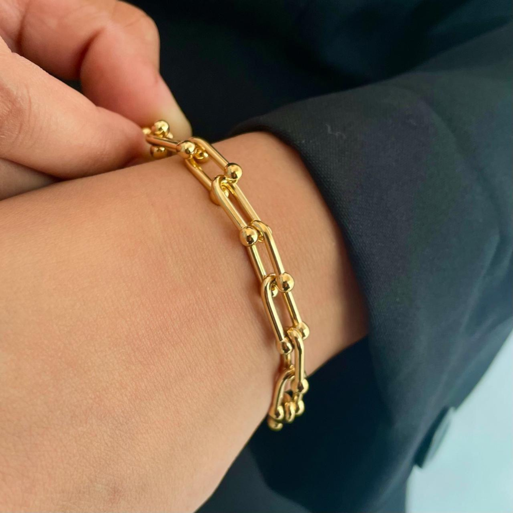 Orlina 18K Gold Plated Chain Bracelet