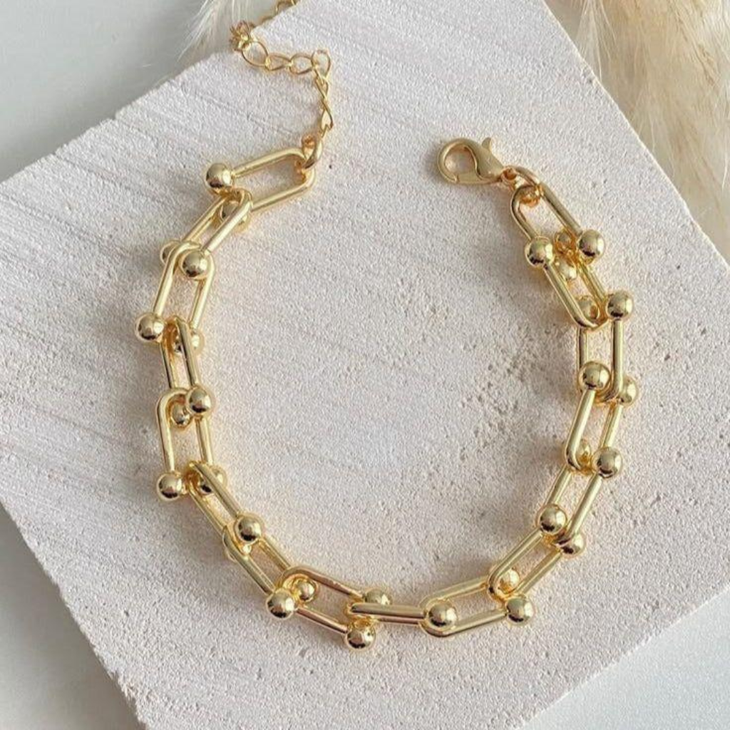 Orlina 18K Gold Plated Chain Bracelet