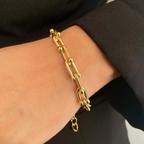 Orlina 18K Gold Plated Chain Bracelet