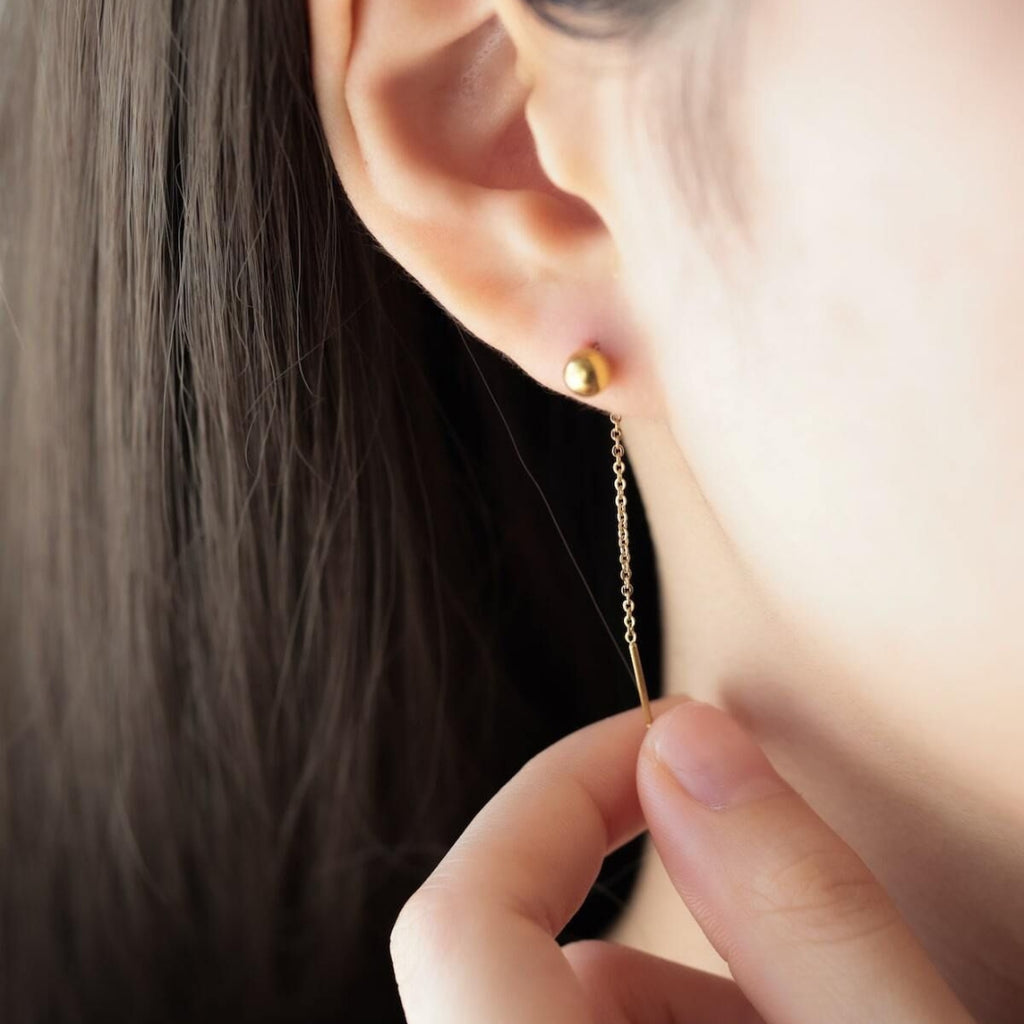18K Gold Plated Long Drop Earrings