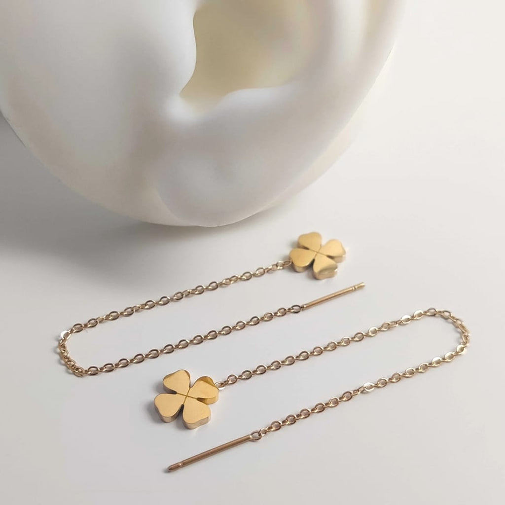 18K Gold Plated Statement Long Earrings