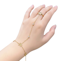 Chic 18K Gold Plated Finger Chain Bracelet