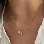 Summer Beach 18K Gold Plated Charm Necklace