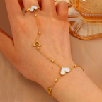 Prestige 18K Gold Plated Finger Chain Bracelet
