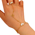 Prestige 18K Gold Plated Finger Chain Bracelet