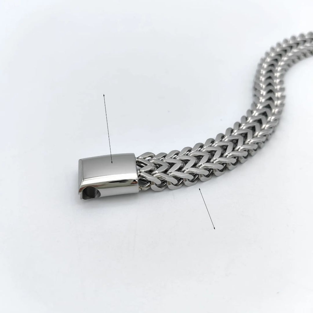 Heavy Cuban Link Men’s Bracelet – Chunky Chain Style (Silver)