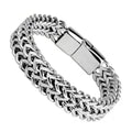 Heavy Cuban Link Men’s Bracelet – Chunky Chain Style (Silver)