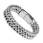 Heavy Cuban Link Men’s Bracelet – Chunky Chain Style (Silver)