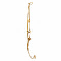 Arabella 18k gold plated dual chain charm bracelet